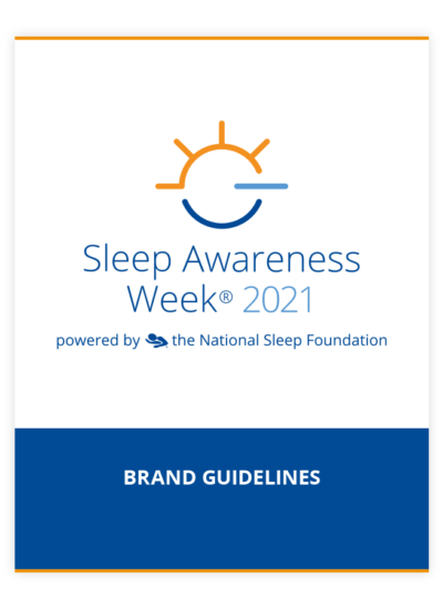 Sleep Awareness Week 2021 Brand Guidelines cover